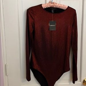 NEW! Red Glitter Bodysuit